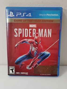 Marvel Spider-Man PS4 Video Game - Red & Blue Cover